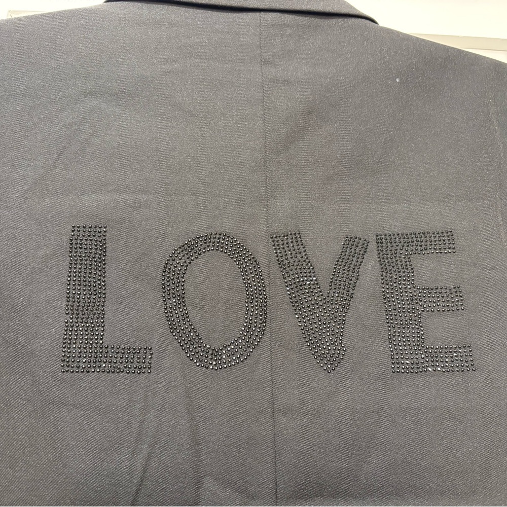 Elan’s Women's Black Blazer with 'LOVE' Detail